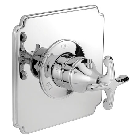 Newport Brass 3/4" Square Thermostatic Trim Plate With Handle in Polished Chrome 3-2524TS/26